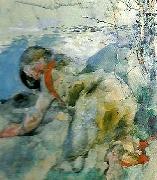 Carl Larsson studie till Sweden oil painting artist